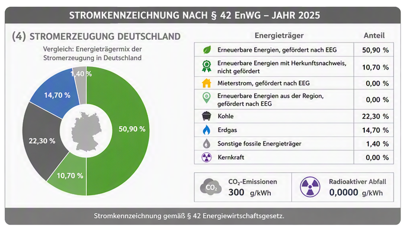 Stromkennzeichnung Deutschland 2025